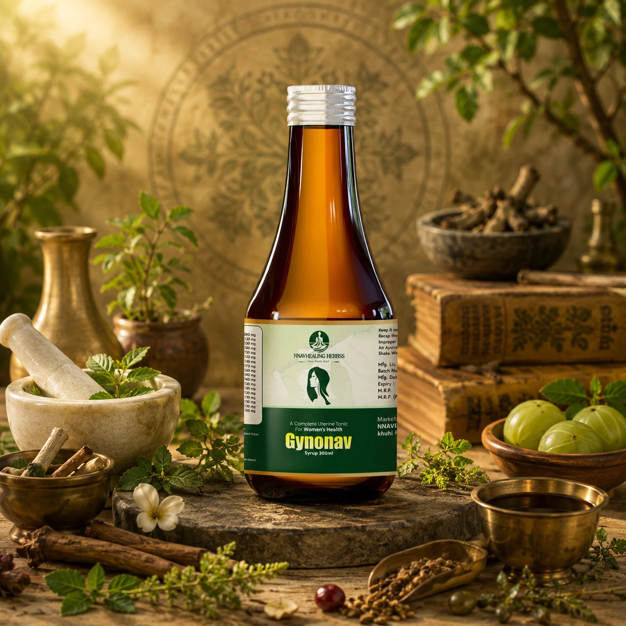 Gynonav Syrup — a liquid tonic for rakta and mamsa dhatu